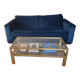 Canapé convertible velours bleu octave camif