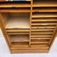 Double column curtained filing cabinet in oak, 1960