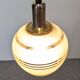 Art Deco style ball pendant light in gold glass