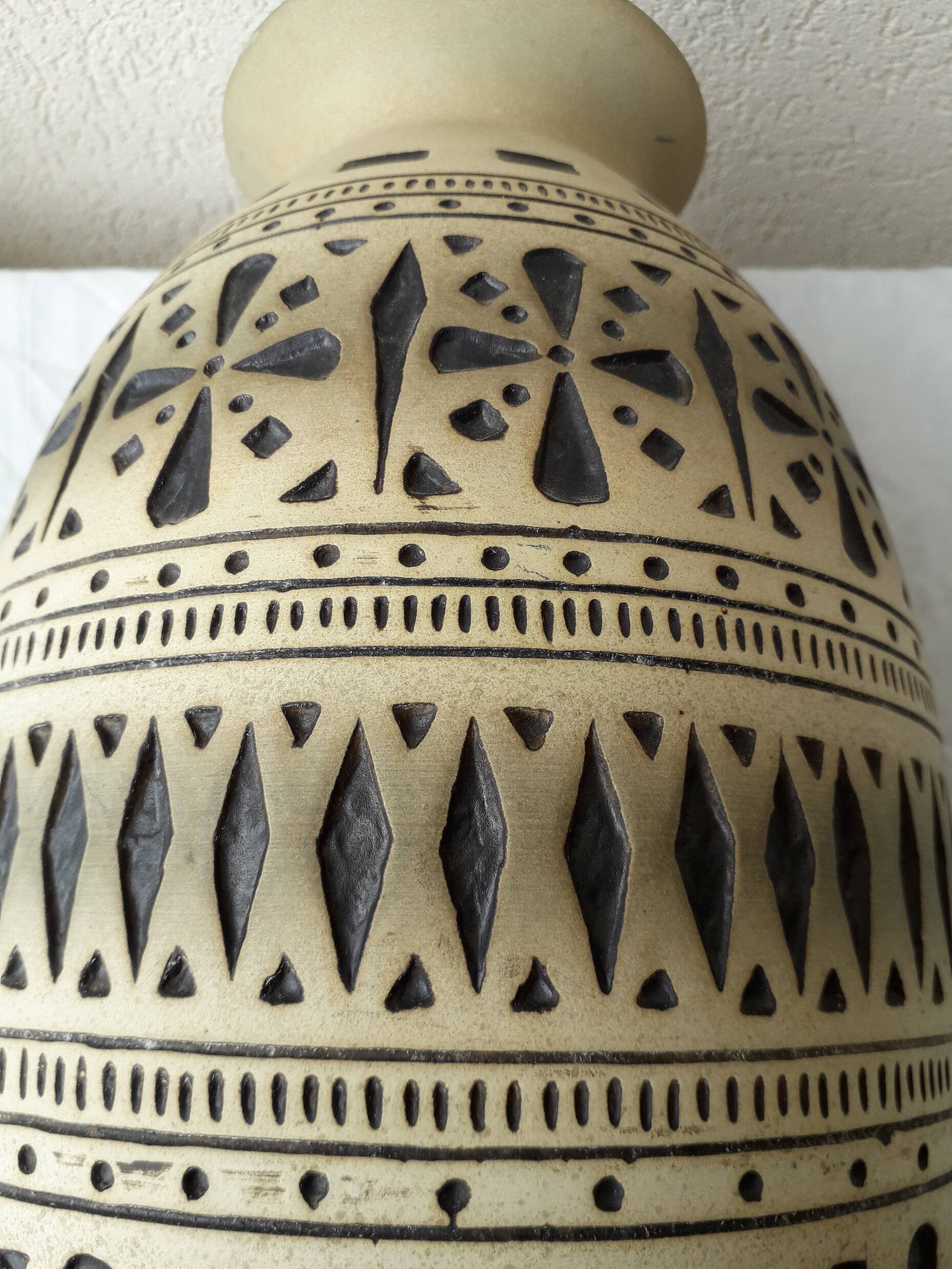 Vase céramique beige