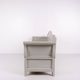 Antique storage bench – grey painted – pine wood – 1890s