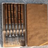 Set of 6 bamboo forks
