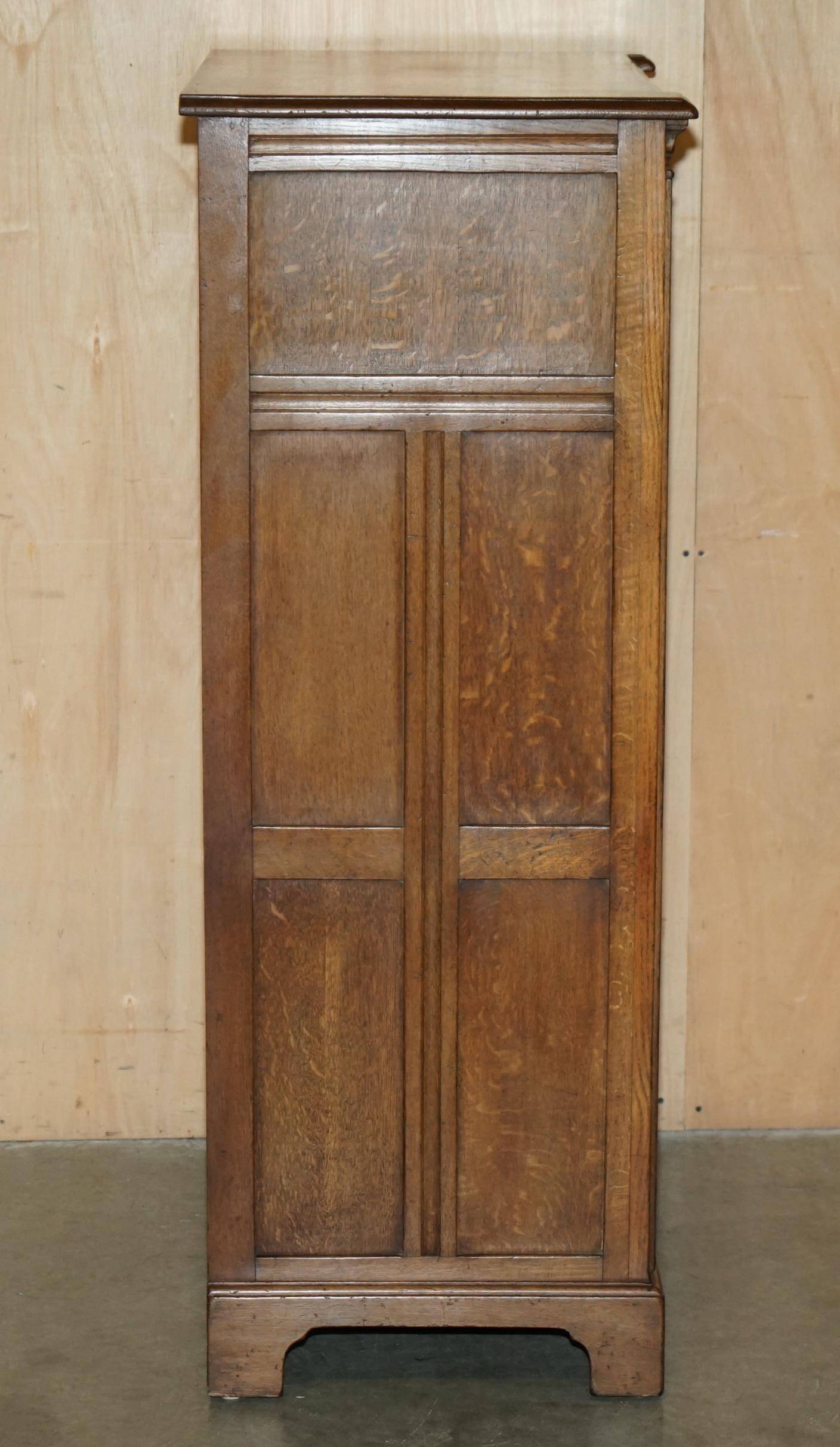 Tall oak Pollard commode circa 1900 - Large tallboy