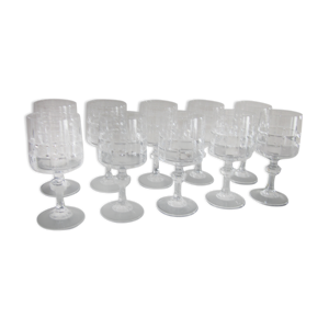 10 verres ancien en