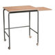 Table d'appoint scandinave vintage avec étagère escamotable