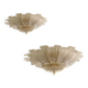Pair of Murano glass ceiling lights