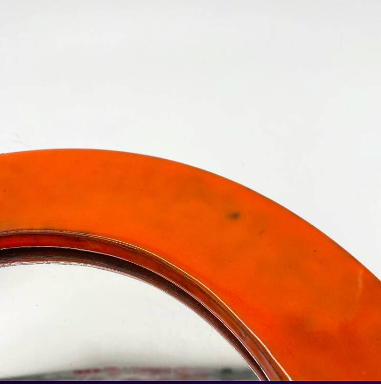 Miroir céramique glaçure « orange », 1960s