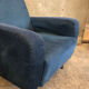 Vintage Italian Blue Armchair circa 1950