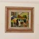 Huile sur panneau suédoise originale « French Street Life » -