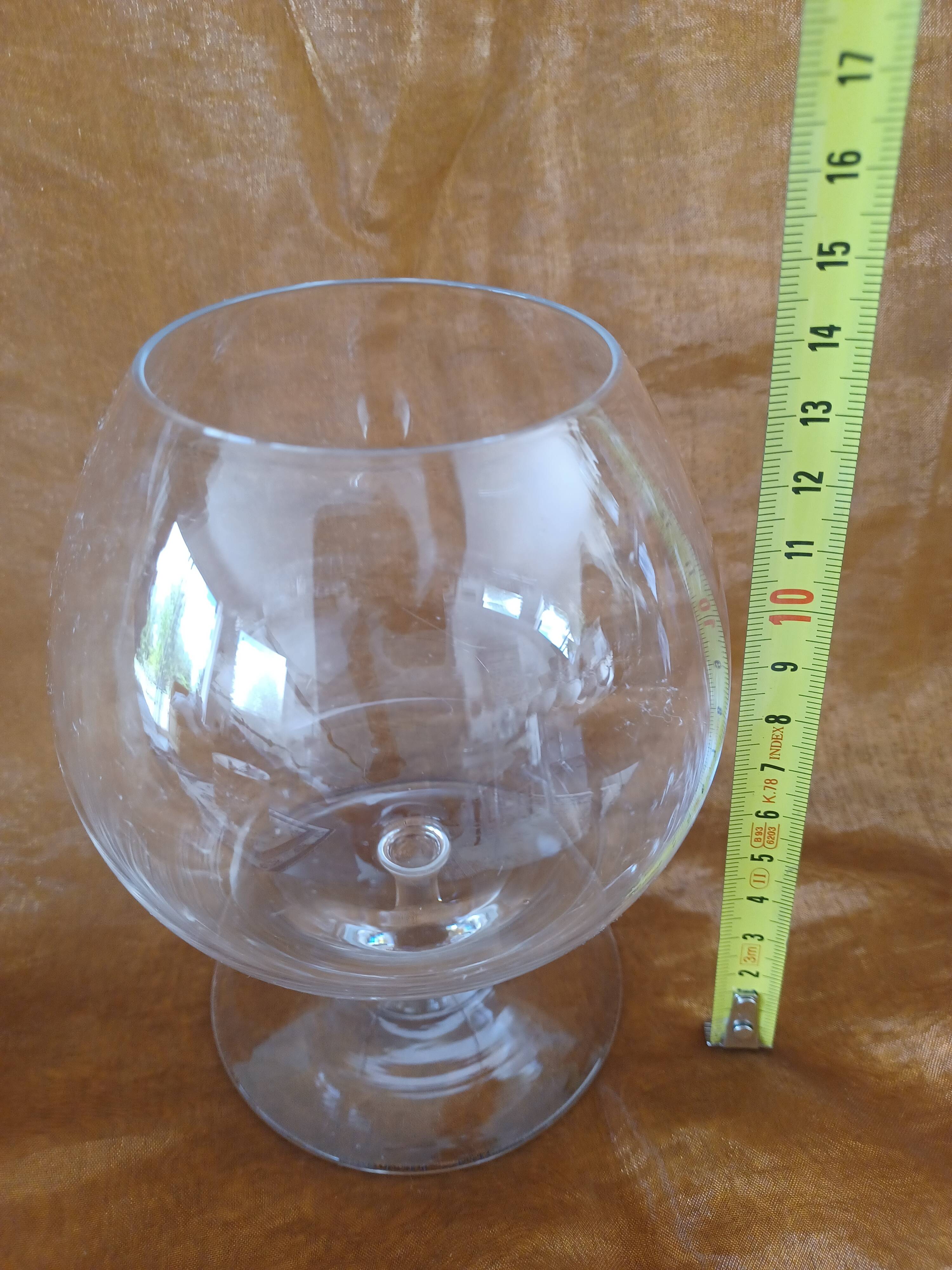 2 large glasses with cristal daum cognac (14cm)