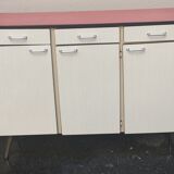 Red formica sideboard