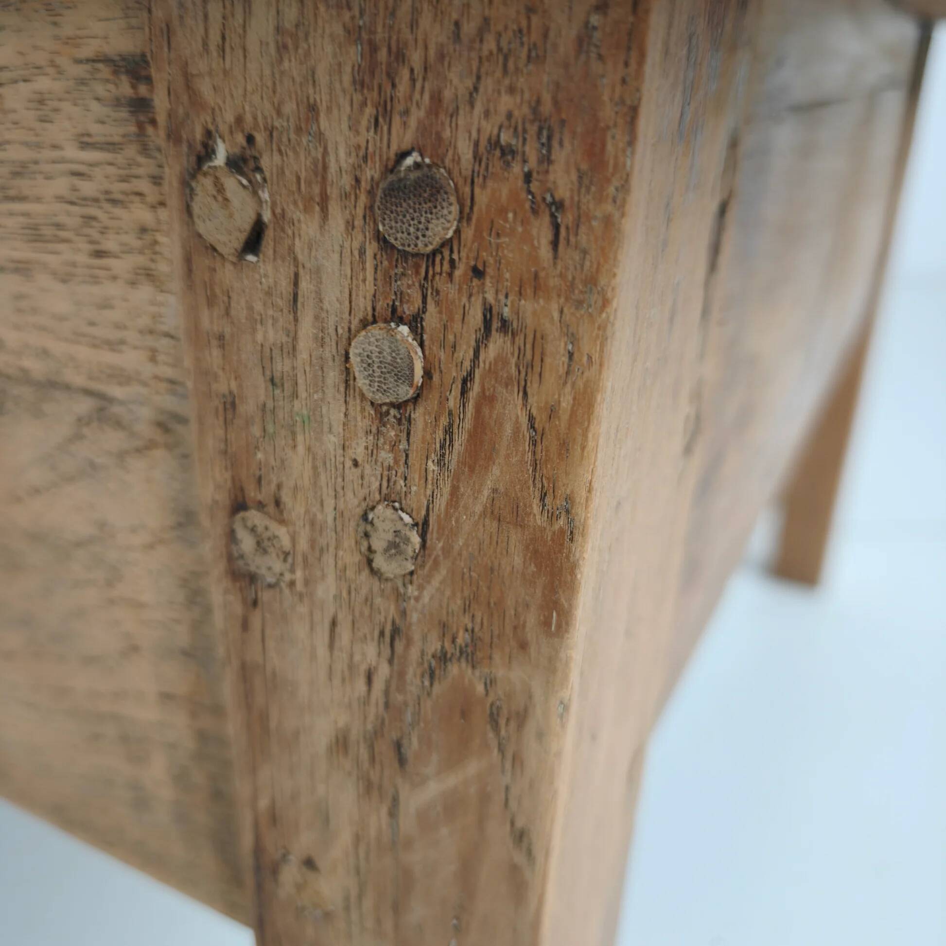 Antique 19th century French farmhouse oak coffee table