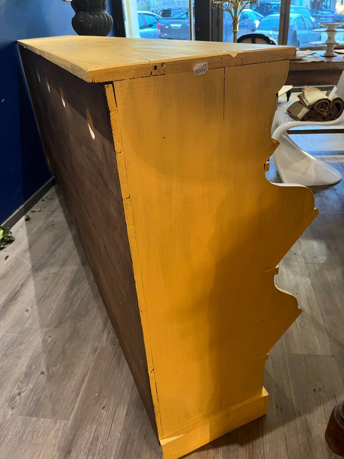 Painted seed merchant's shop furniture