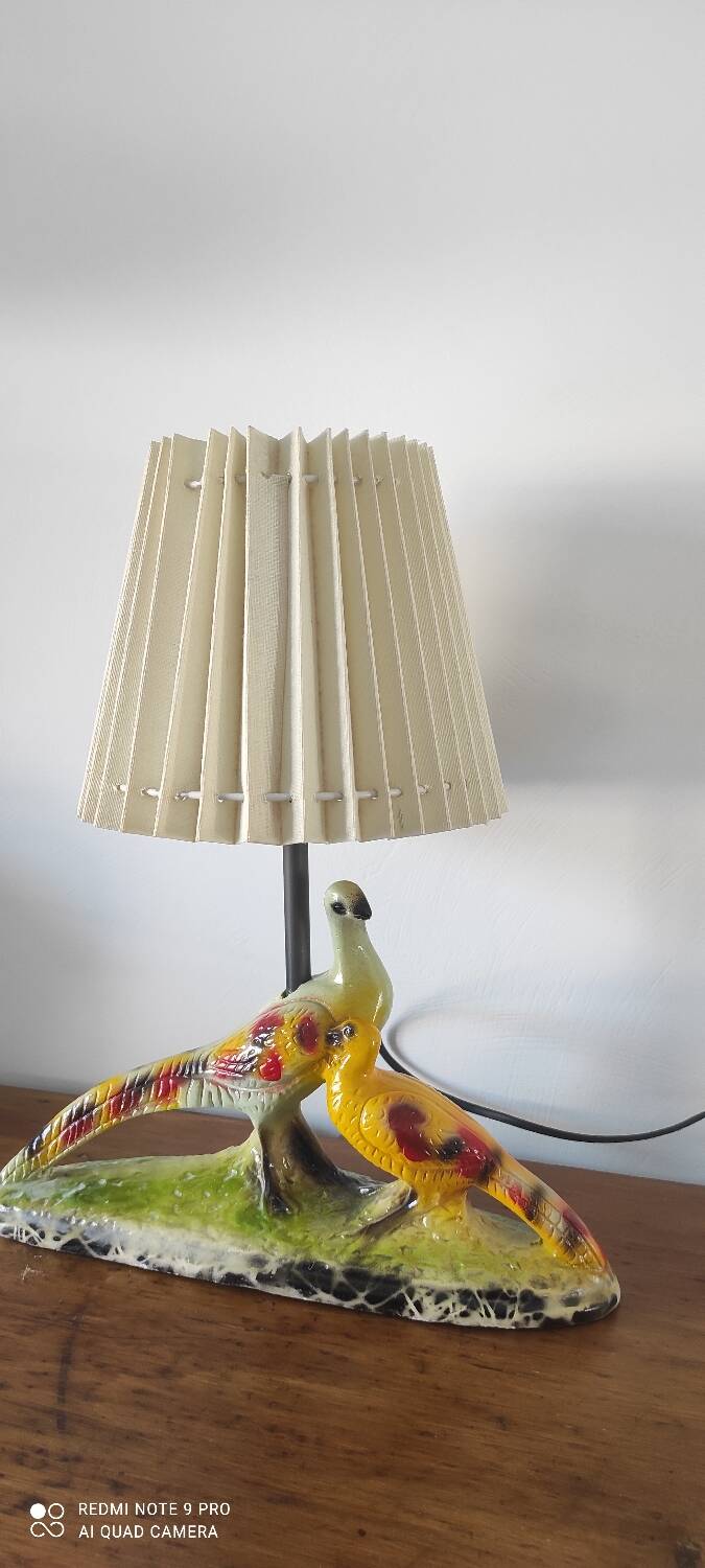 Lampe faisan Vintage
