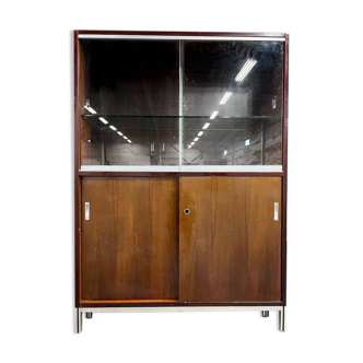 Vitrine vintage / meuble bar / meuble avec étagères à plusieurs niveaux