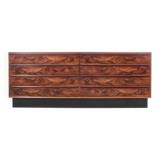 Scandinavian chest of drawers with 8 drawers in Rio rosewood