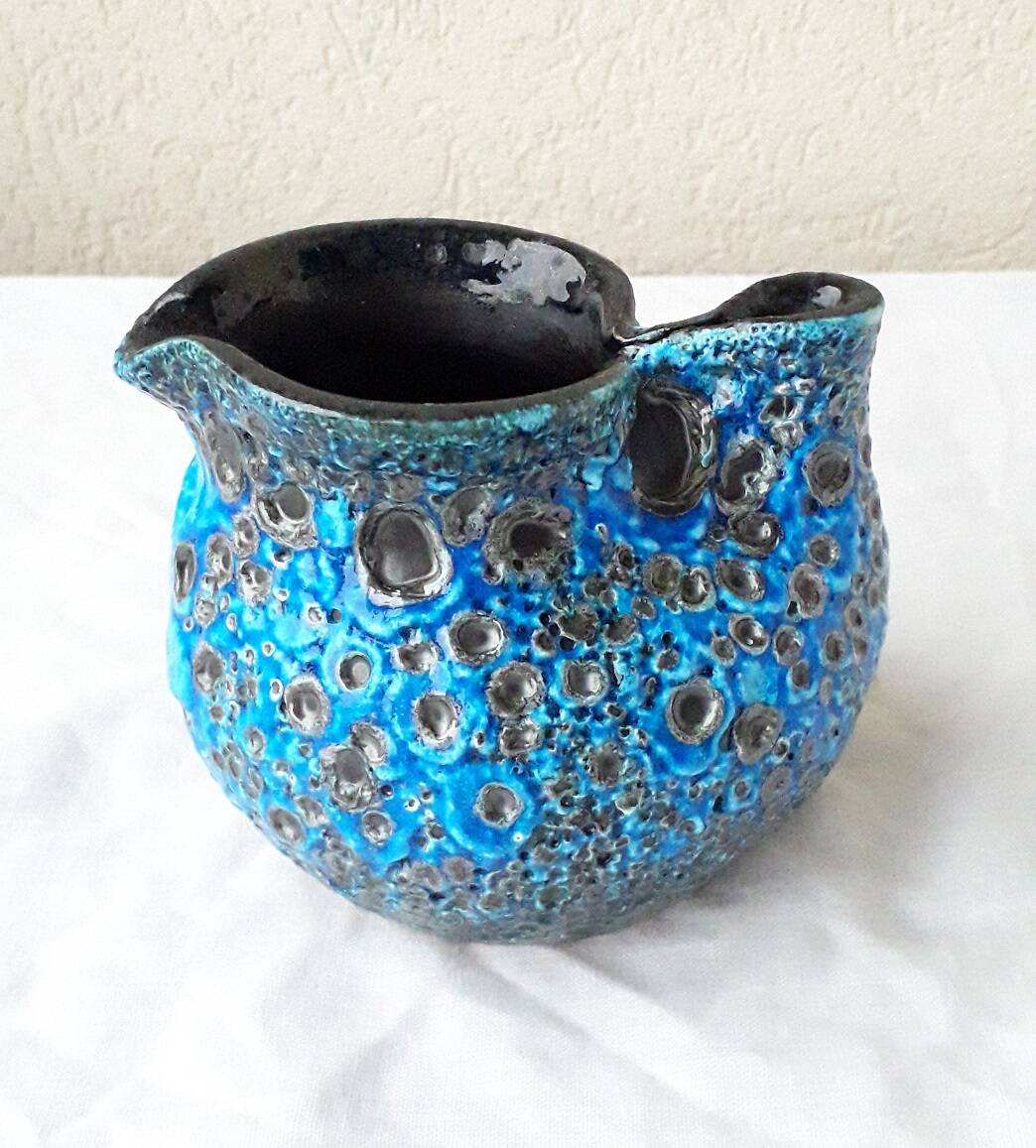 Blue milk jug
