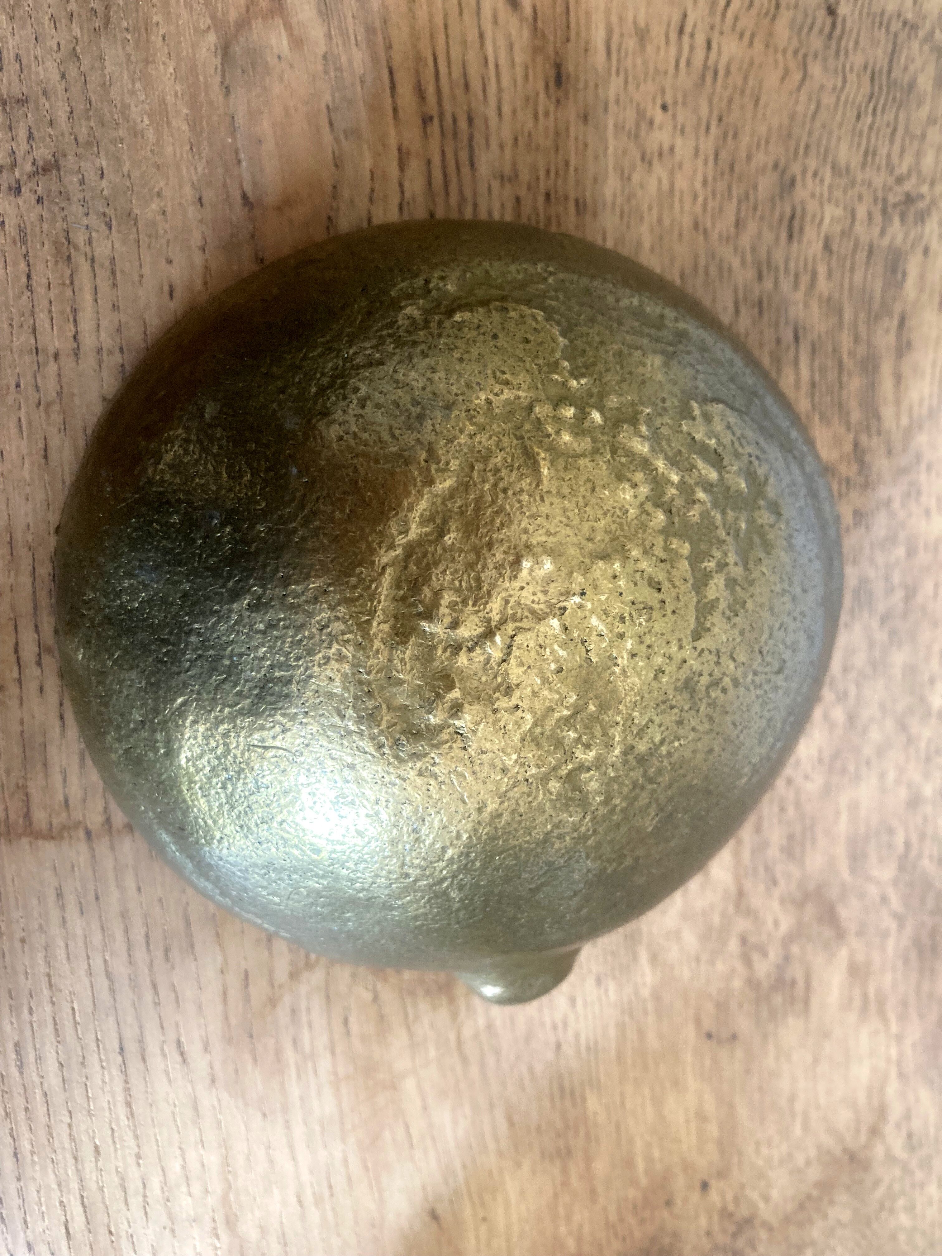 Empty bronze pocket or cup - old foundry ladle head