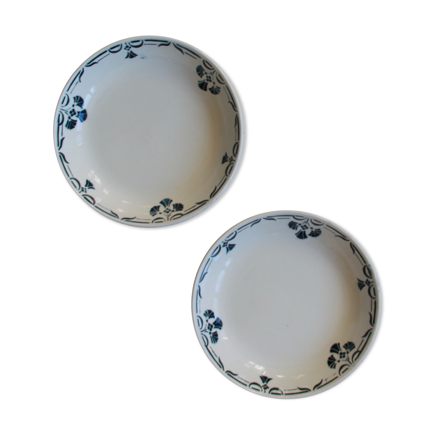 Set of 2 hollow plates Badonviller model Dinand