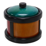 Postmodern Italian Wooden Ice Bucket by Pietro Manzoni 1980s