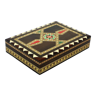 Mosaic wooden jewelry box oriental 18cm