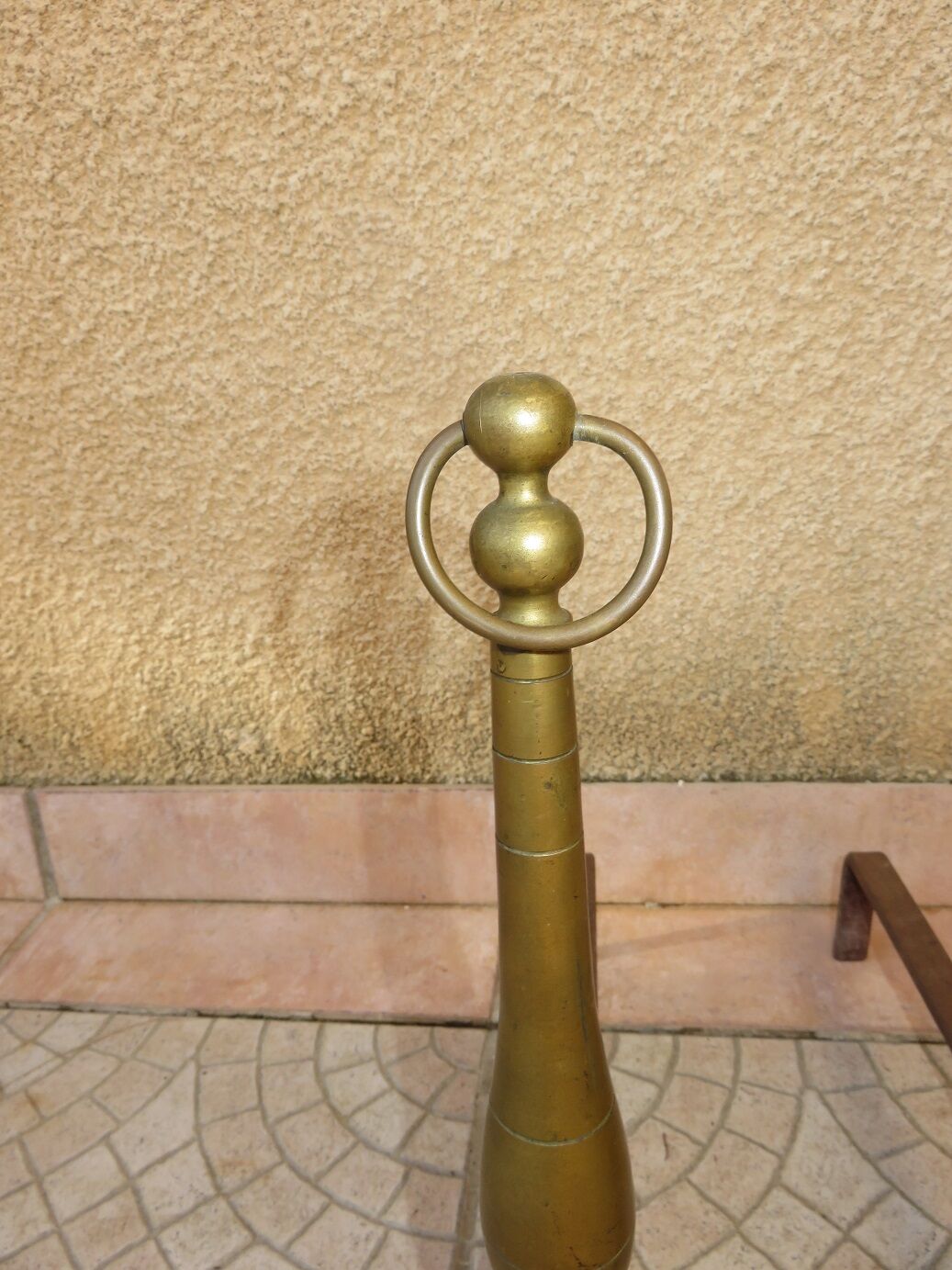 Brass andirons