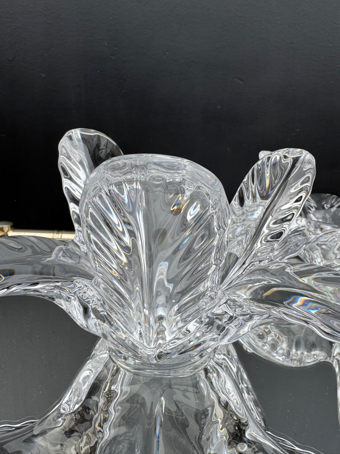 Crystal palm tree catchall, 1970s