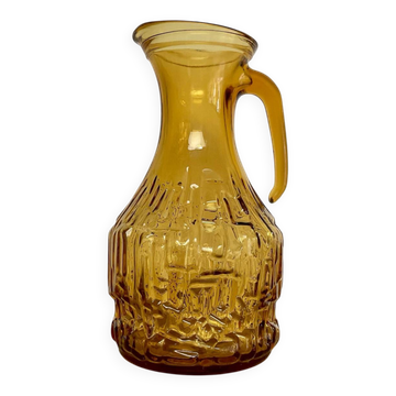Amber glass pitcher