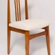 Ivory cream boucle chair mid-century by M. Zielinski, Europe, 1960s