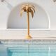 Coconut & palm floor lamp in natural rattan