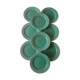 9 Plates blue green earthenware dessert
