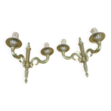 Paire d'Appliques en Bronze Style Louis XVI
