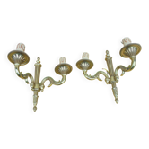 Pair of Louis XVI Style Bronze Sconces