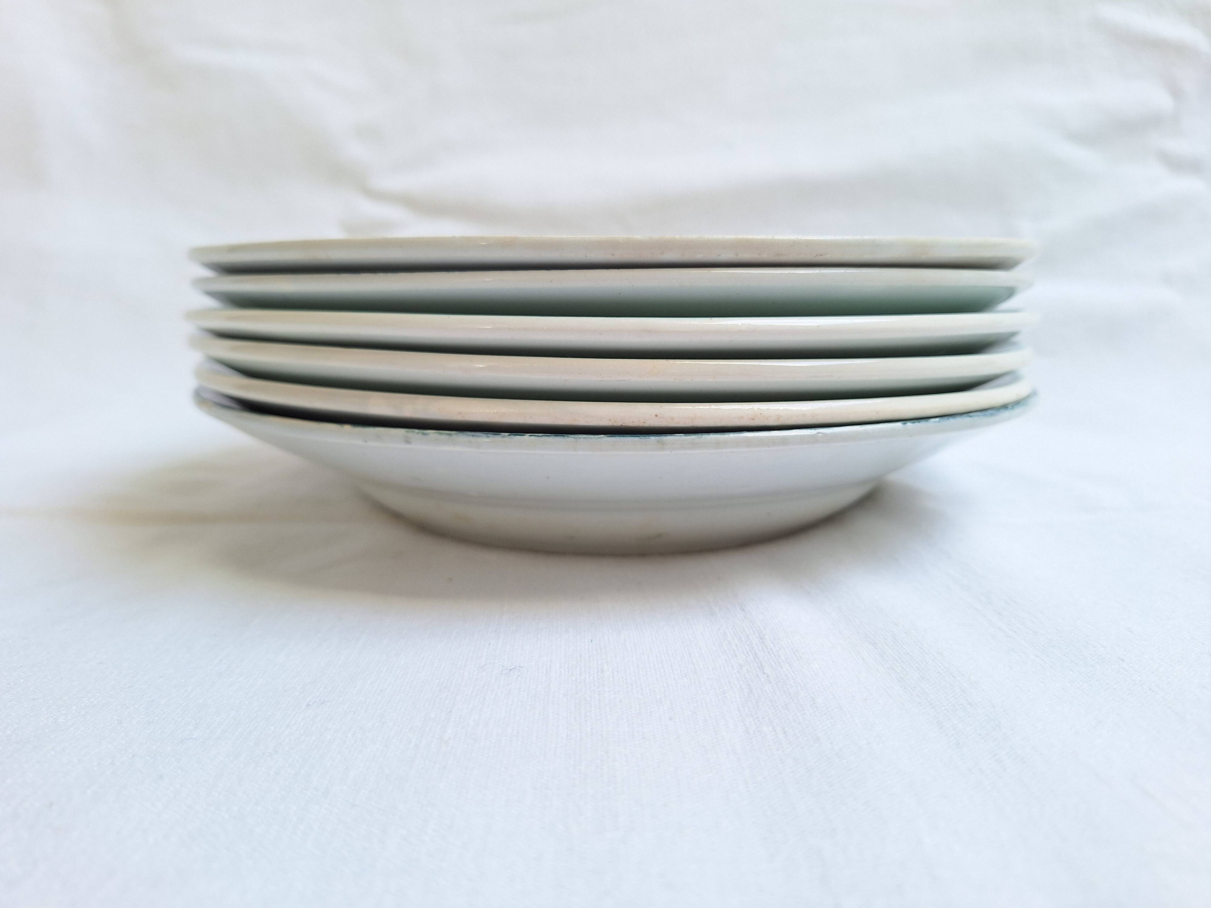 Assiettes creuses vertes St Amand, Céranord