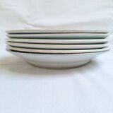 Assiettes creuses vertes St Amand, Céranord