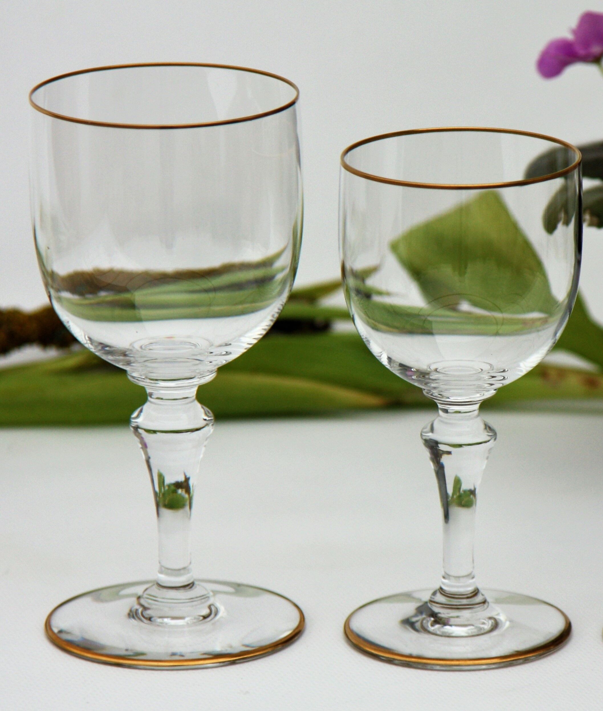 Pair of baccarat crystal glasses model mahora