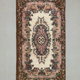 Vintage turkish rug 216x122 cm shabby carpet central anatolian medium