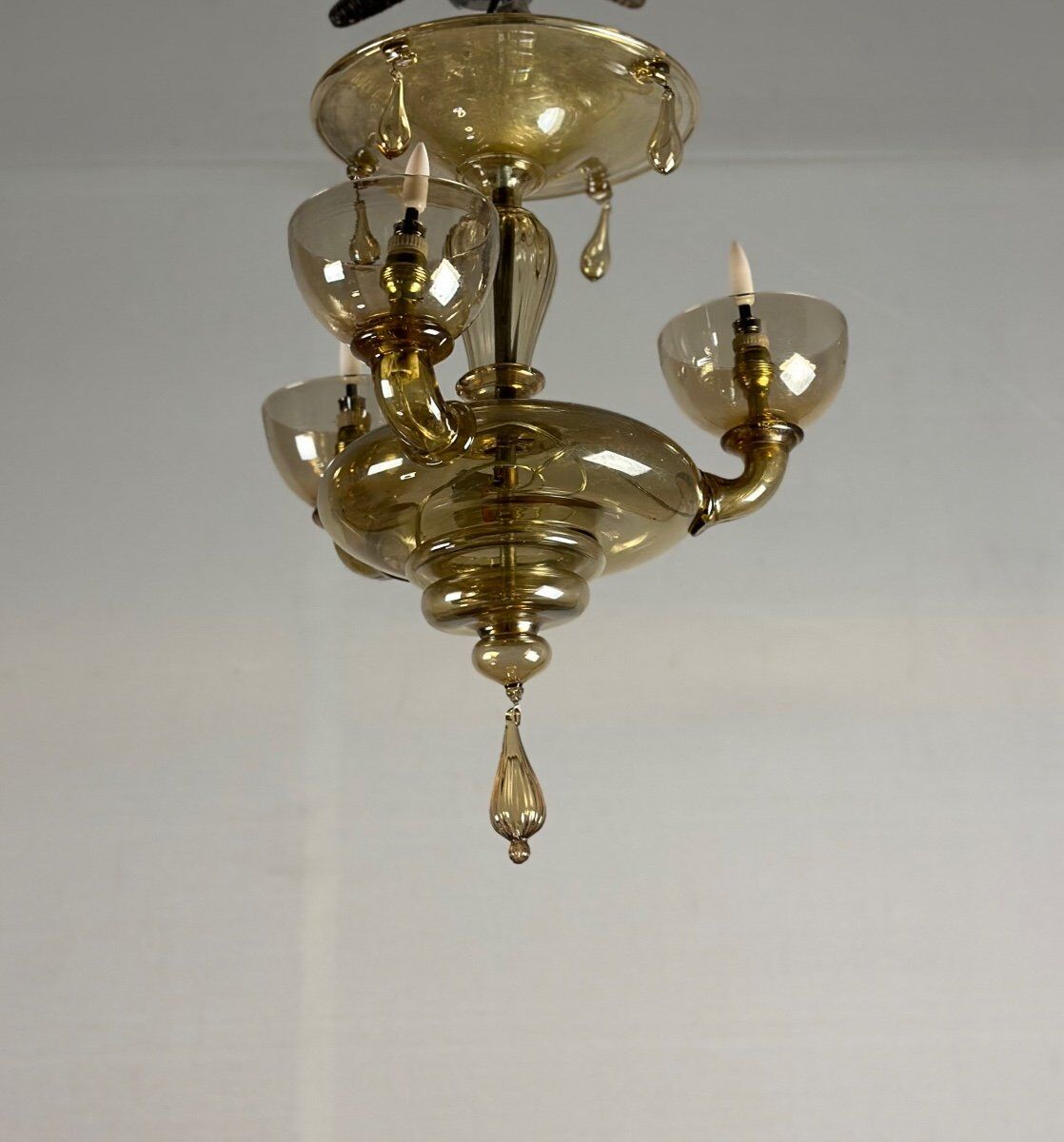 Venetian hallway chandelier in murano glass circa 1940