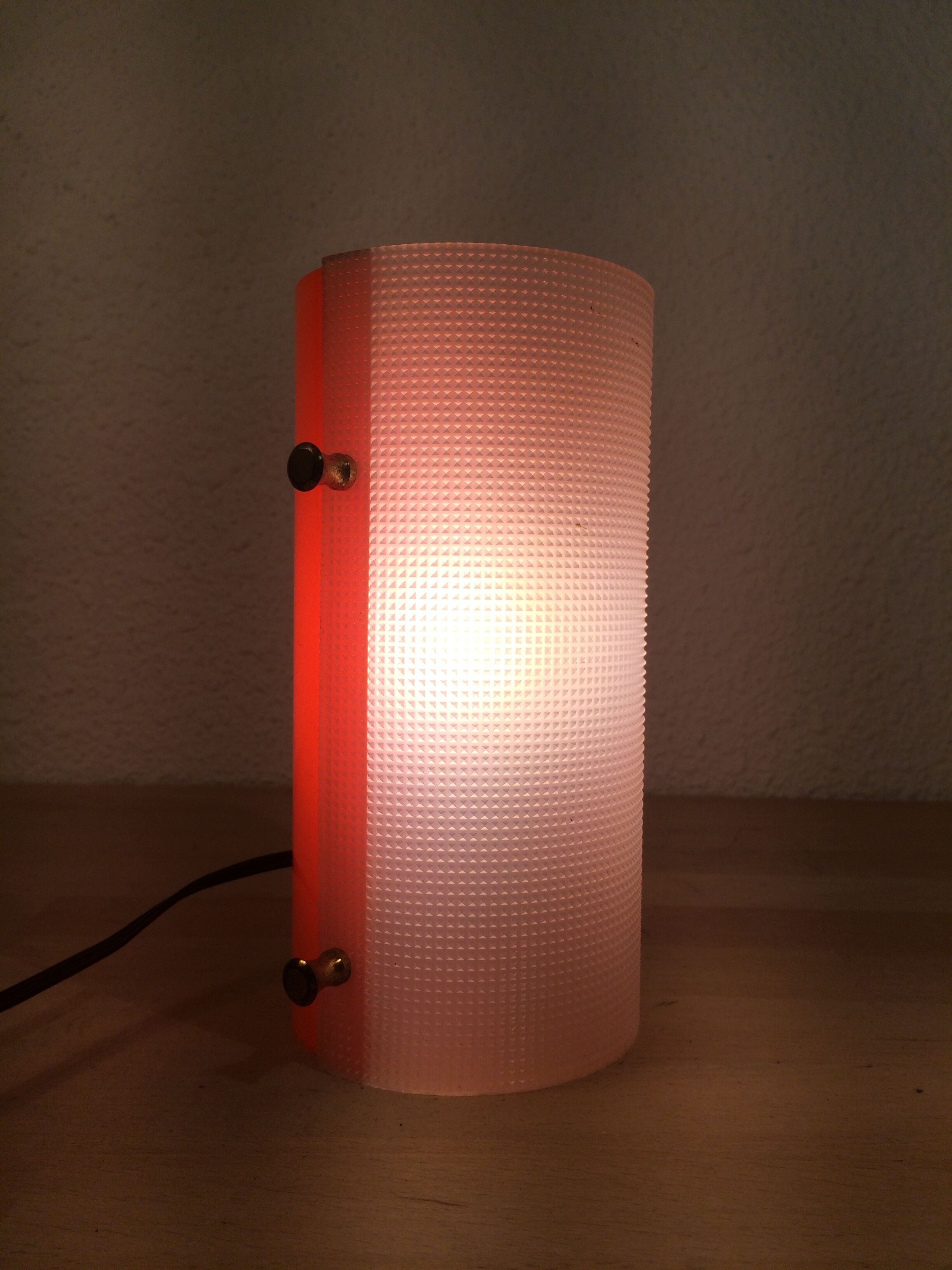 Orange lamp space age 70s cylindrical