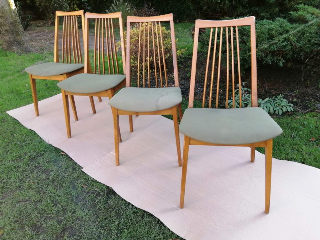 Set of four Scandinavian style chairs