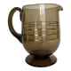 Art deco pitcher in smoked glass