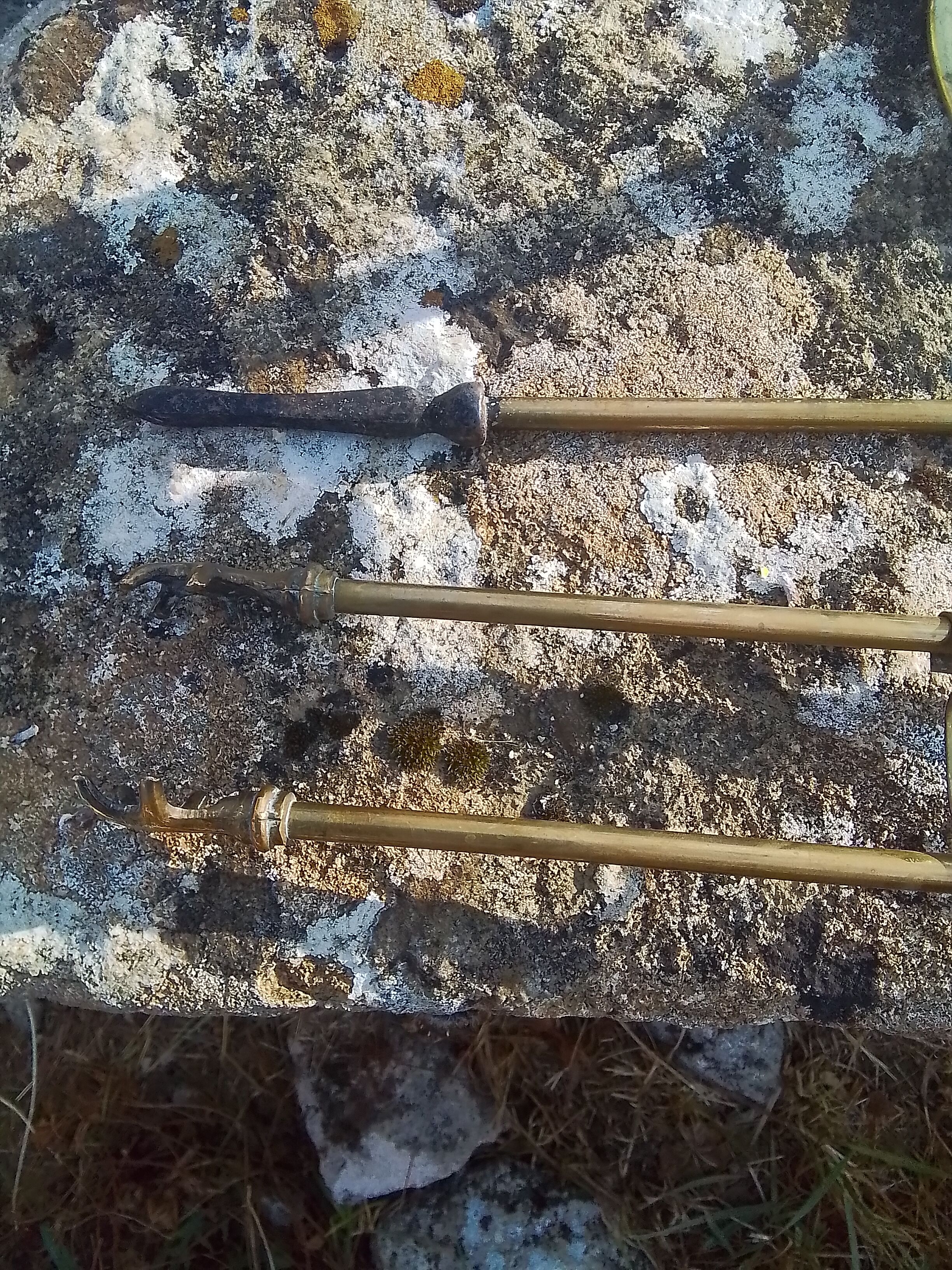 Brass fireplace servant