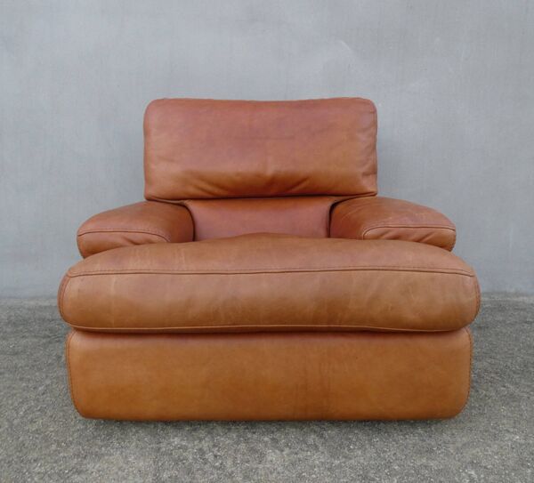 Fauteuil cuir DUVIVIER vintage loft