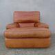 Vintage loft leather armchair DUVIVIER