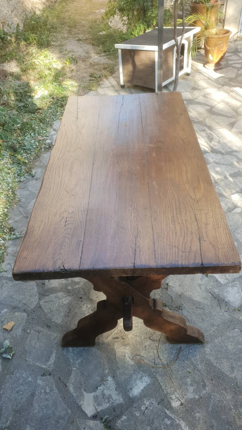 Antique oak farmhouse table