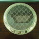 Service tray with cakes, silver plated, double glass with lace insertion, original box