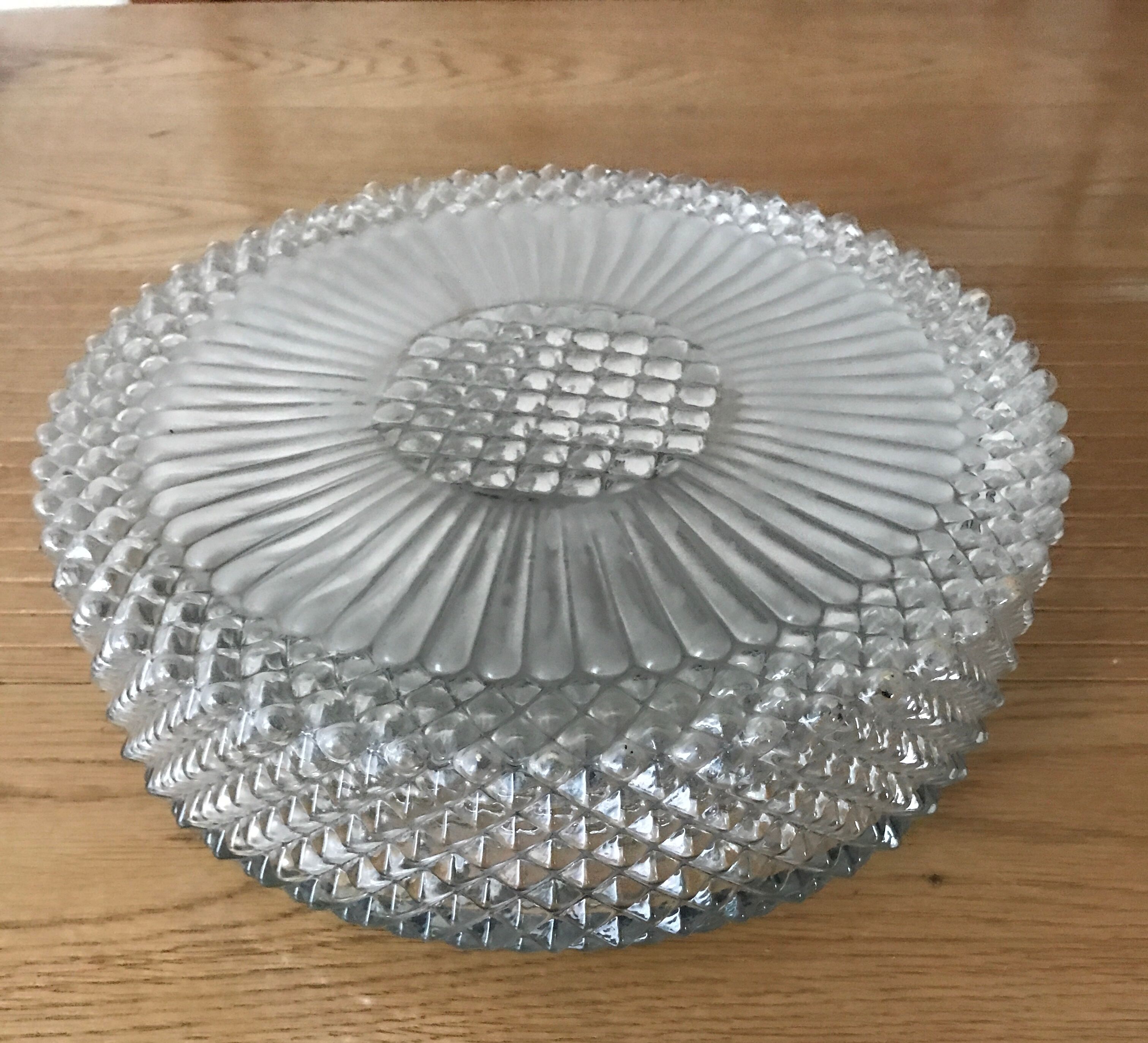 Plafonnier rond en verre grand format
