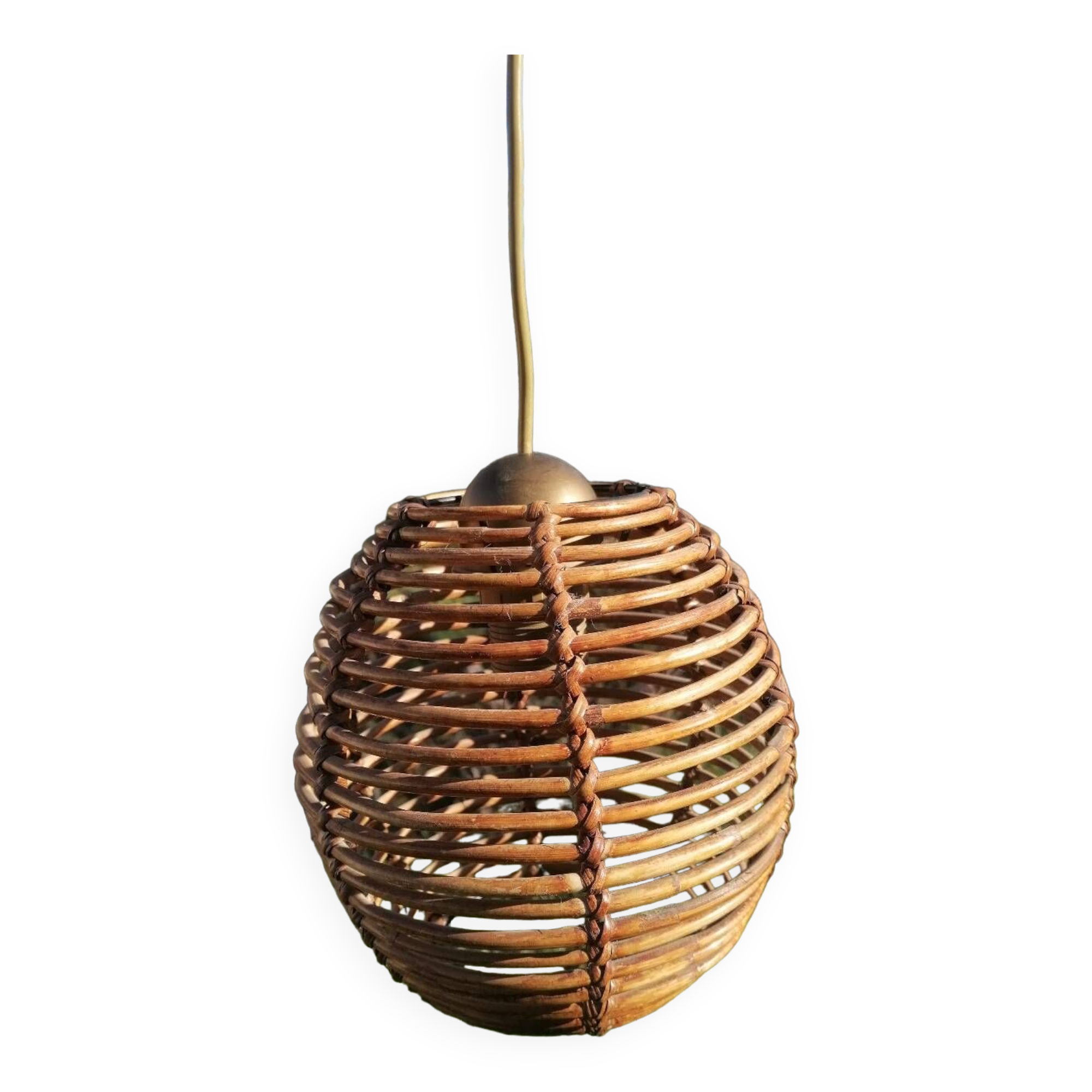 Ball rattan pendant light