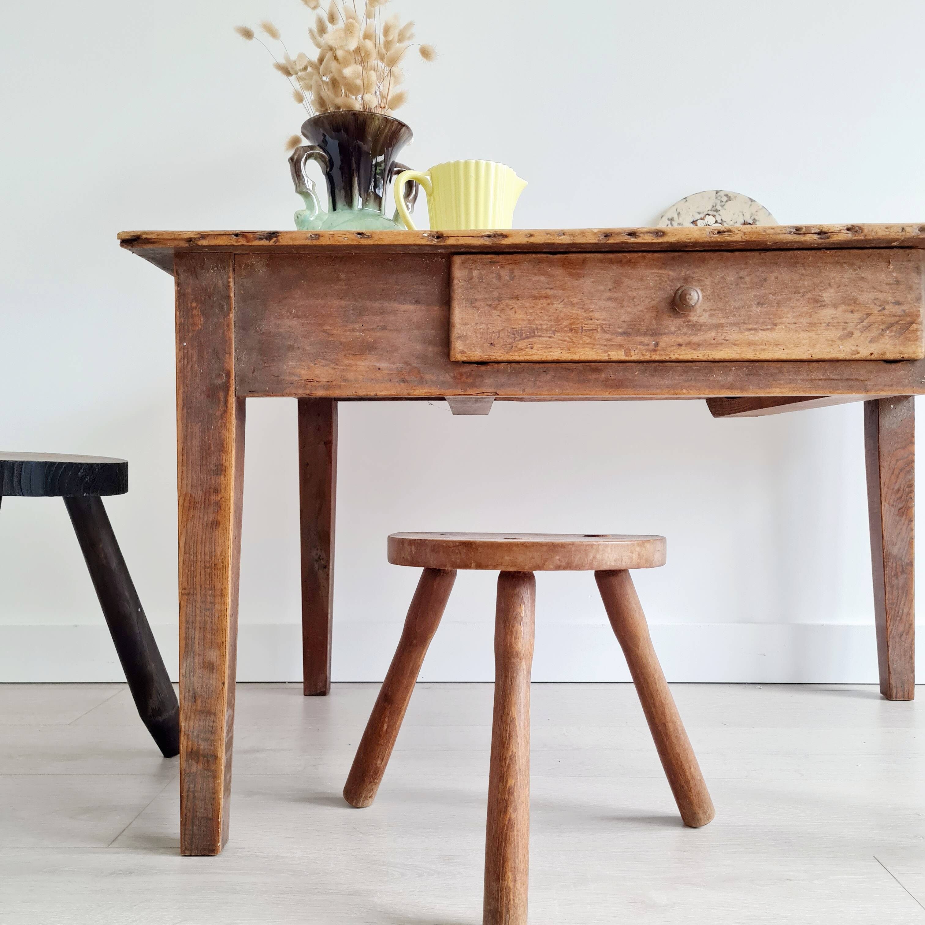 Antique low farmhouse table