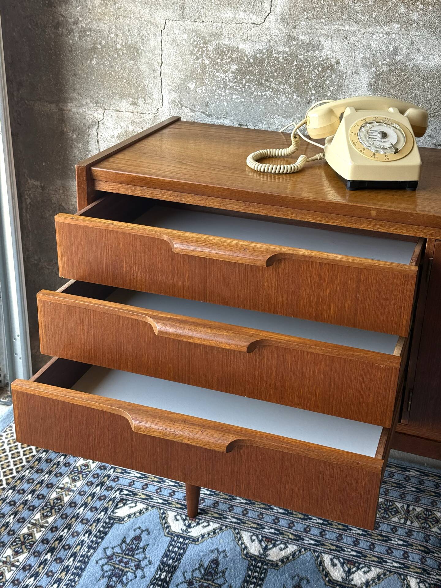 Vintage Scandinavian teak sideboard, 1960.